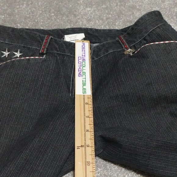 Stars & Stripes Knee Patch Breeches Pants Women Size 30 Black Button Zip Pocket - Picture 6 of 16